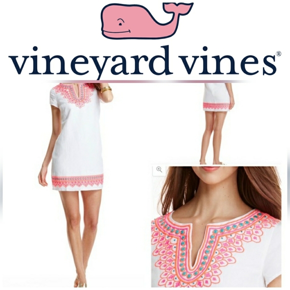 Vineyard Vines Dresses & Skirts - Vineyard Vines Island linen tunic dress white 12